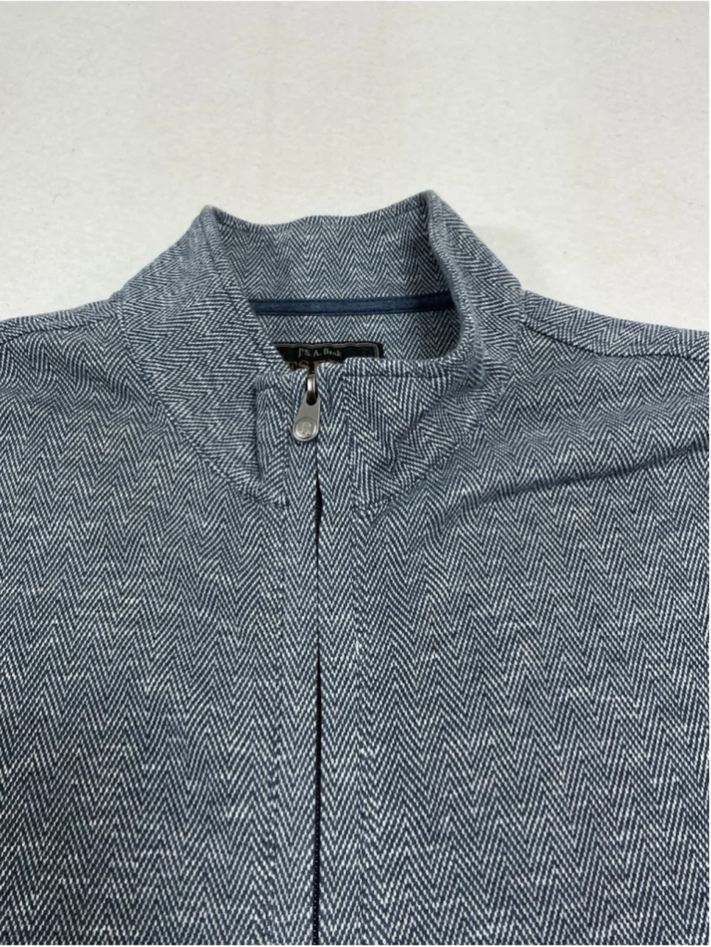 Mens Excellent Jos A Bank Reserve Tailored Fit Vest XXL Blue Full Zip